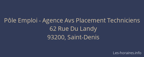 Pôle Emploi - Agence Avs Placement Techniciens