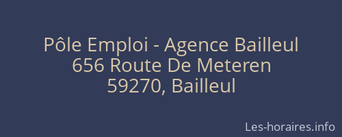Pôle Emploi - Agence Bailleul