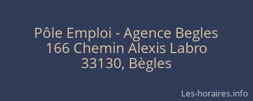 Pôle Emploi - Agence Begles