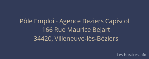 Pôle Emploi - Agence Beziers Capiscol