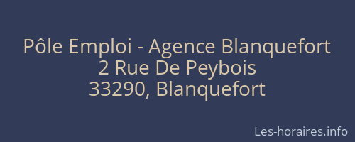 Pôle Emploi - Agence Blanquefort