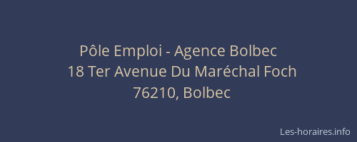 Pôle Emploi - Agence Bolbec