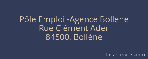 Pôle Emploi -Agence Bollene