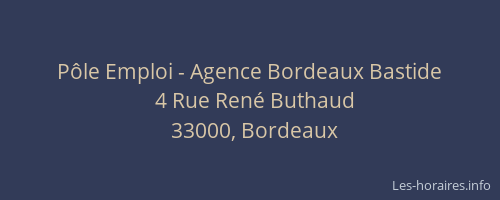 Pôle Emploi - Agence Bordeaux Bastide