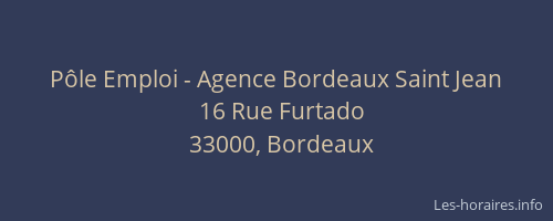 Pôle Emploi - Agence Bordeaux Saint Jean