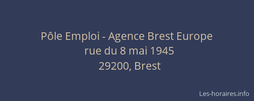 Pôle Emploi - Agence Brest Europe