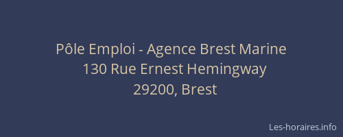 Pôle Emploi - Agence Brest Marine