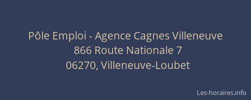 Pôle Emploi - Agence Cagnes Villeneuve
