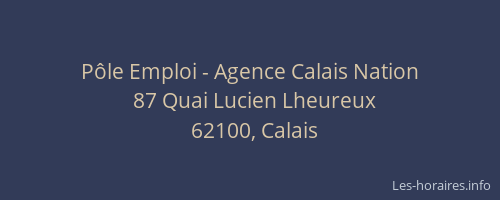 Pôle Emploi - Agence Calais Nation
