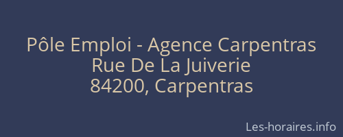 Pôle Emploi - Agence Carpentras