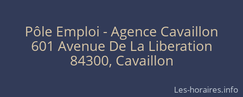 Pôle Emploi - Agence Cavaillon