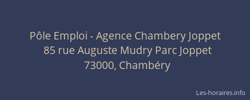 Pôle Emploi - Agence Chambery Joppet
