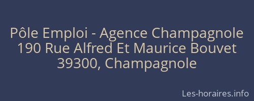 Pôle Emploi - Agence Champagnole