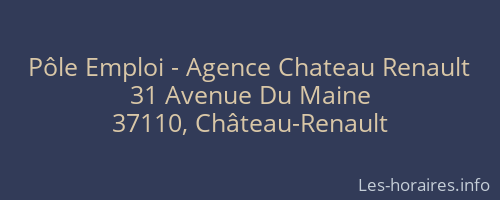 Pôle Emploi - Agence Chateau Renault