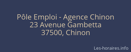 Pôle Emploi - Agence Chinon