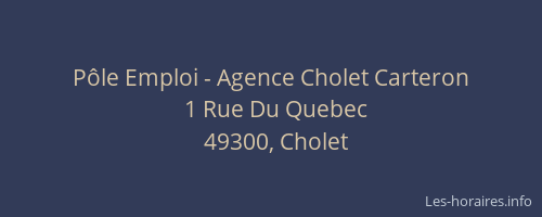 Pôle Emploi - Agence Cholet Carteron