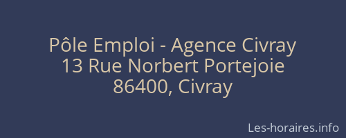 Pôle Emploi - Agence Civray