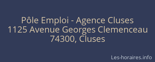 Pôle Emploi - Agence Cluses