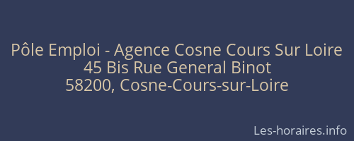 Pôle Emploi - Agence Cosne Cours Sur Loire