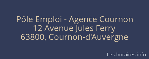 Pôle Emploi - Agence Cournon