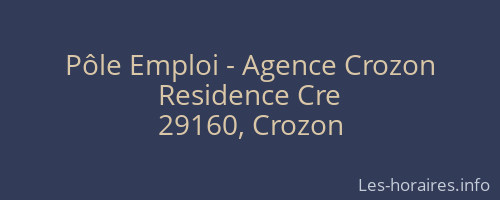 Pôle Emploi - Agence Crozon