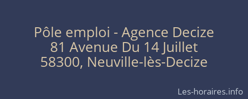 Pôle emploi - Agence Decize
