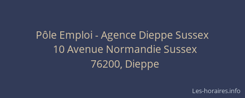 Pôle Emploi - Agence Dieppe Sussex