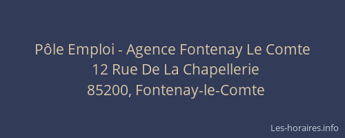 Pôle Emploi - Agence Fontenay Le Comte