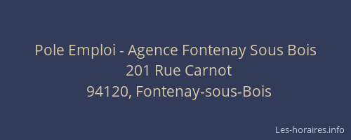 Pole Emploi - Agence Fontenay Sous Bois