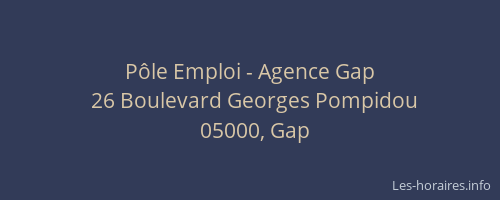 Pôle Emploi - Agence Gap