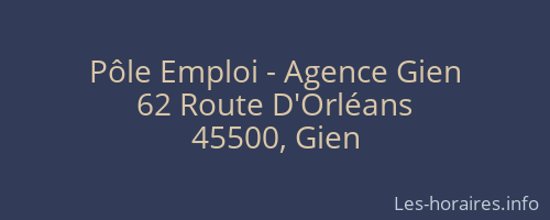 Pôle Emploi - Agence Gien