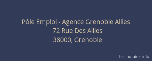 Pôle Emploi - Agence Grenoble Allies