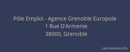 Pôle Emploi - Agence Grenoble Europole