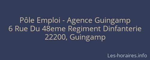 Pôle Emploi - Agence Guingamp