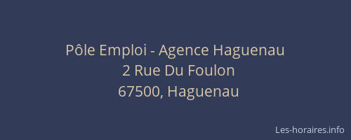 Pôle Emploi - Agence Haguenau