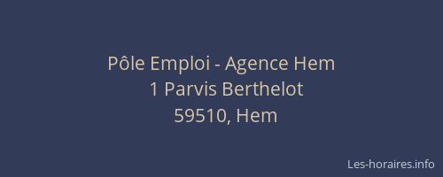 Pôle Emploi - Agence Hem