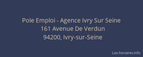 Pole Emploi - Agence Ivry Sur Seine