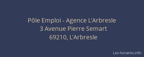 Pôle Emploi - Agence L'Arbresle