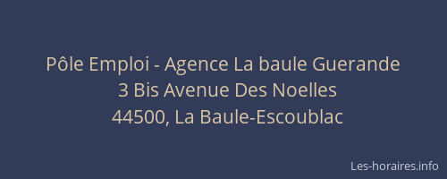 Pôle Emploi - Agence La baule Guerande