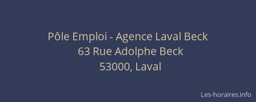 Pôle Emploi - Agence Laval Beck