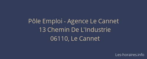 Pôle Emploi - Agence Le Cannet