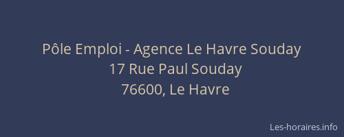Pôle Emploi - Agence Le Havre Souday