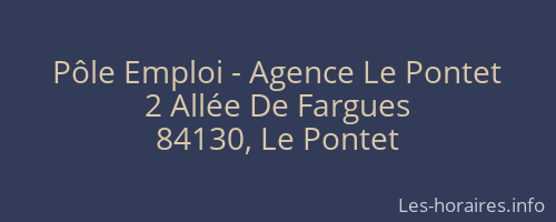 Pôle Emploi - Agence Le Pontet