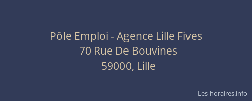 Pôle Emploi - Agence Lille Fives