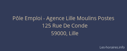 Pôle Emploi - Agence Lille Moulins Postes