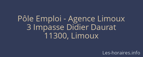 Pôle Emploi - Agence Limoux