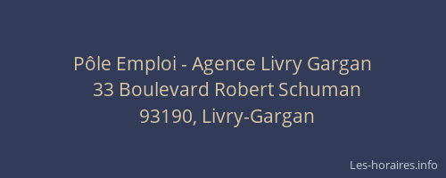 Pôle Emploi - Agence Livry Gargan