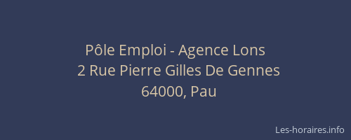 Pôle Emploi - Agence Lons