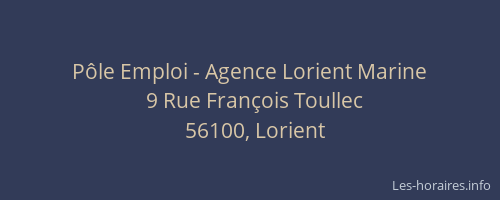 Pôle Emploi - Agence Lorient Marine