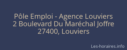 Pôle Emploi - Agence Louviers